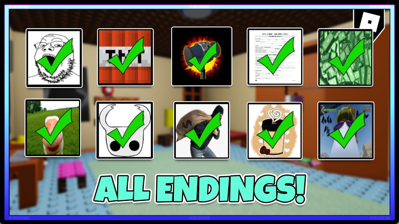 HOW TO GET ALL 24 ENDINGS in get to work at 3 am | ROBLOX