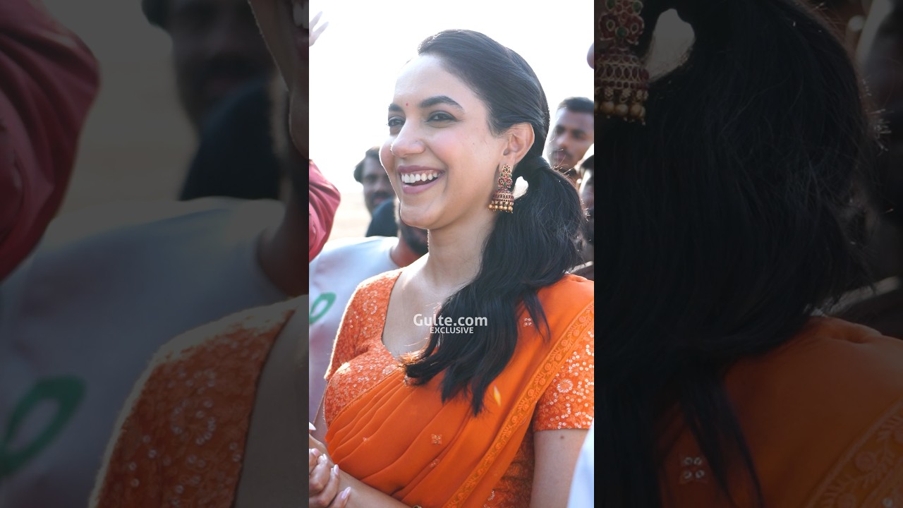 #RituVarma walks in, the vibe shifts 👑🔥 #Mazaka - 'Ravulamma' Song Shooting | Gulte