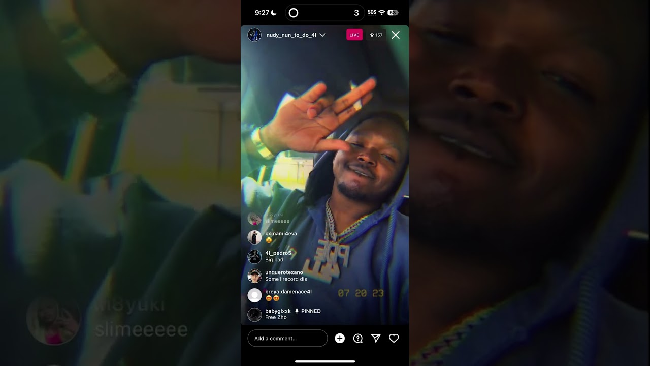 Young Nudy Playing New Snippets on IG Live in the Trackhawk (Jul 20, 2023)
