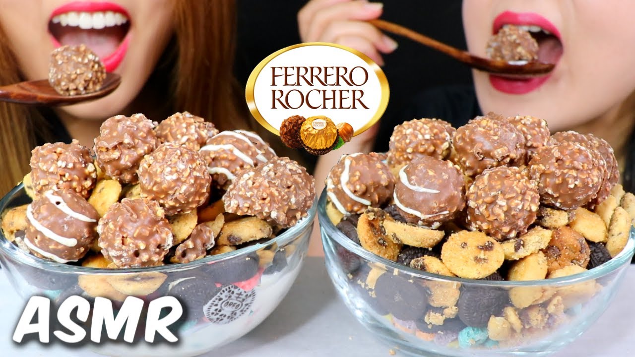 ASMR FERRERO ROCHER + MINI COOKIE CEREAL (Oreos, Chips Ahoy, Fruit Loops) 리얼사운드 먹방 | Kim&Liz ASMR