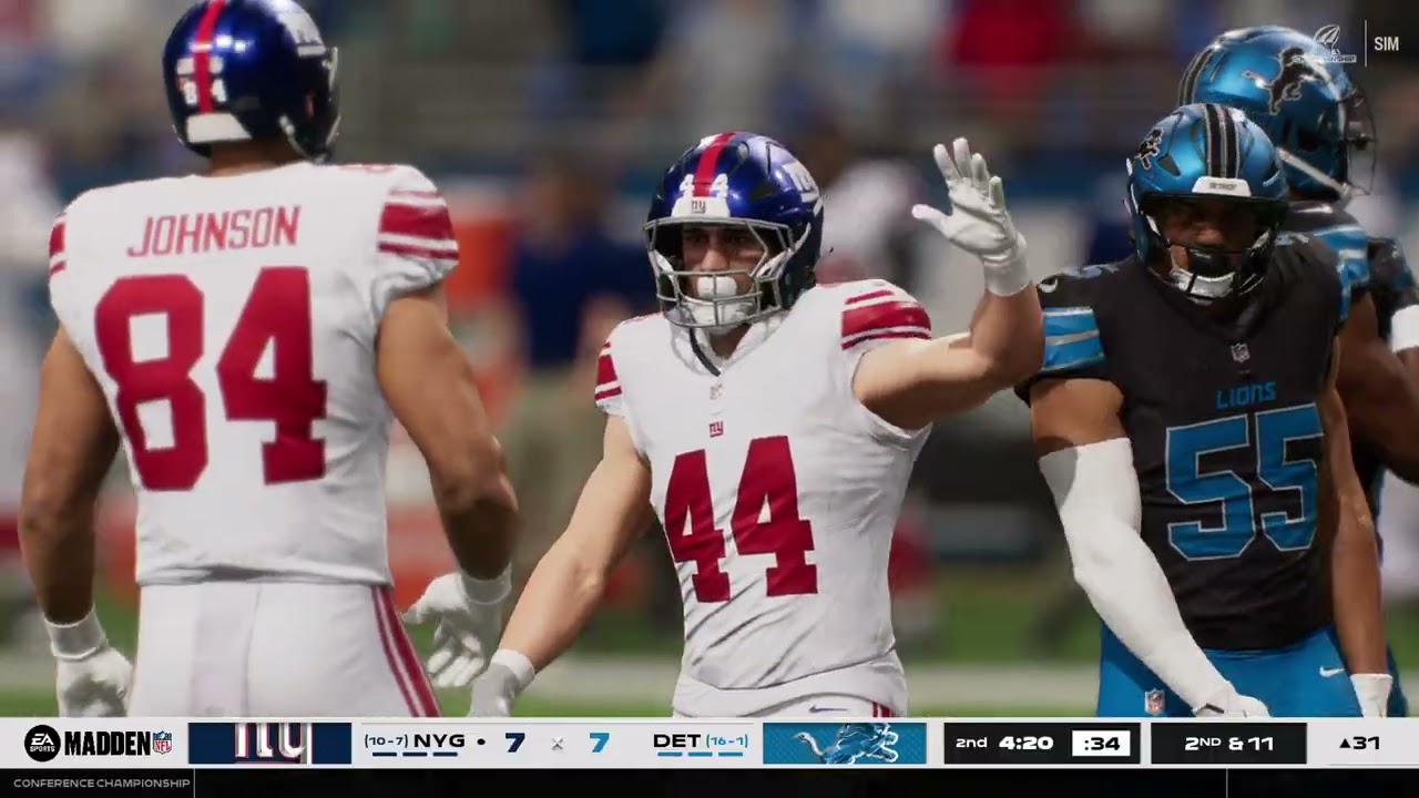 Lions vs Giants NFC Championship