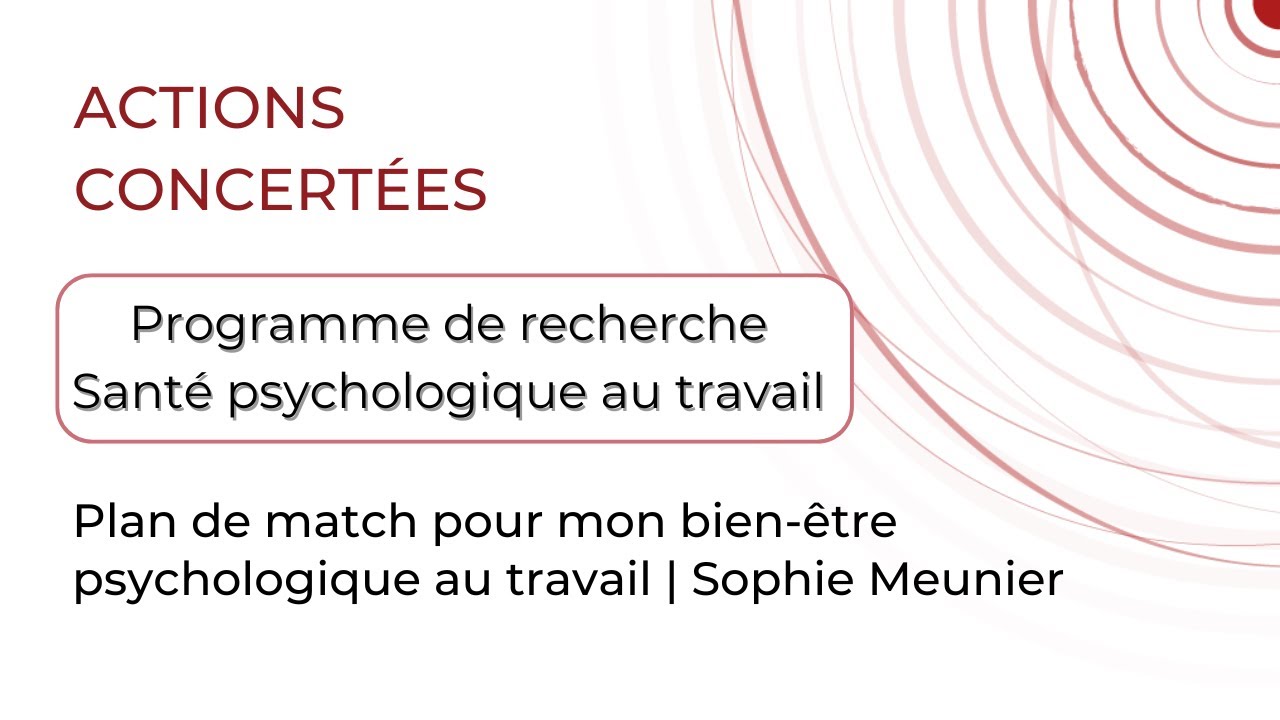 Plan de match pour mon bien-être psychologique au travail | Sophie Meunier