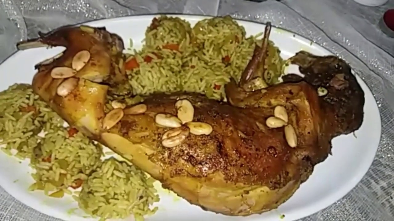 قنية(أرنب)في الفرن معمر بالروز مع السر باش ميجيشي ناشف