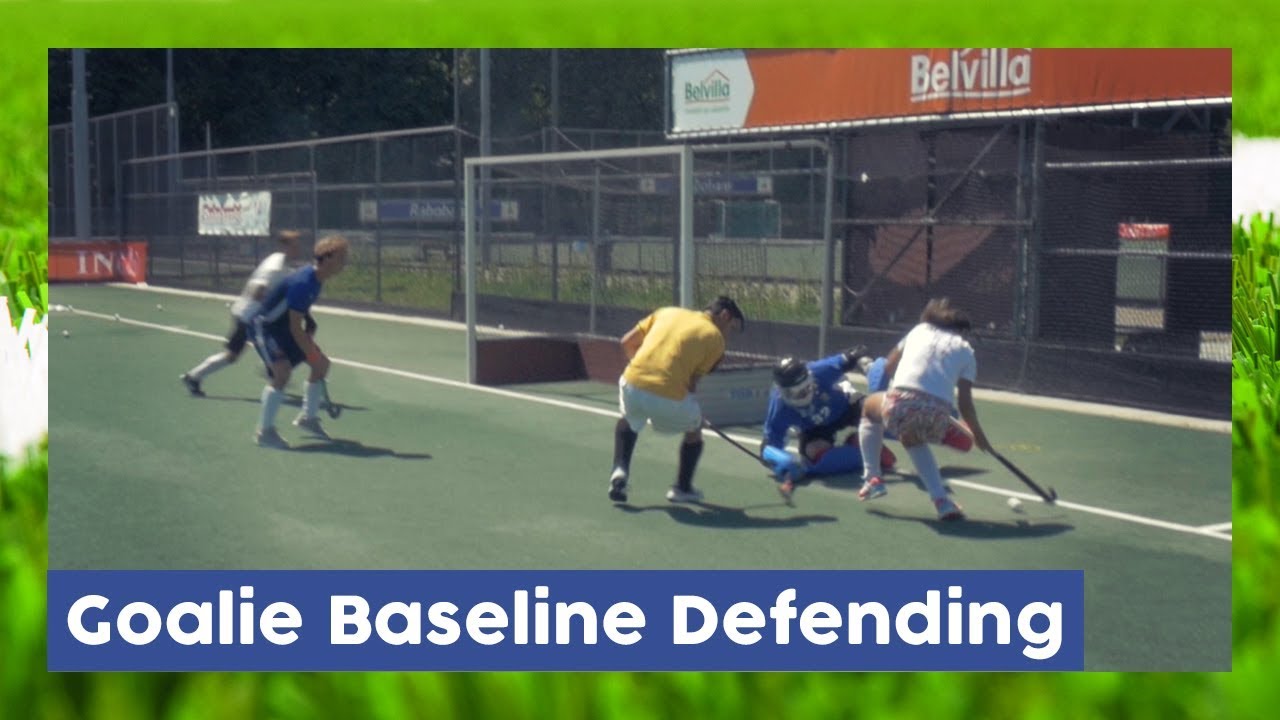 Goalkeeper Baseline Defending - Field Hockey Tactic | Hockey Heroes TV