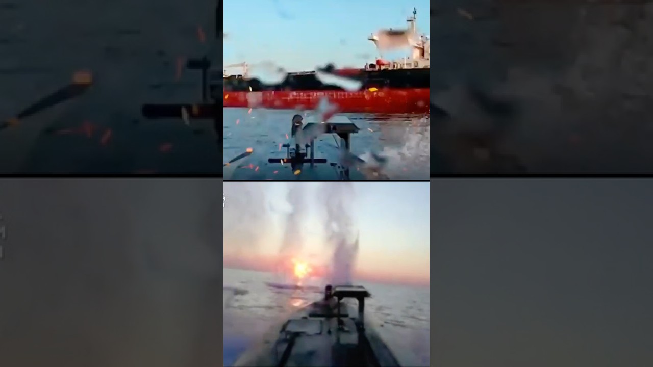 Ukraine's drone forces strike Russian shadow tanker
