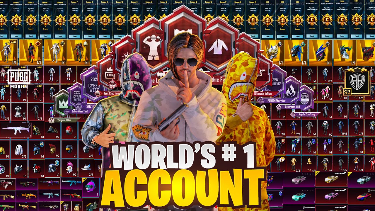 WORLD NO 1 ACCOUNT INVENTORY | PUBG MOBILE VIDEO