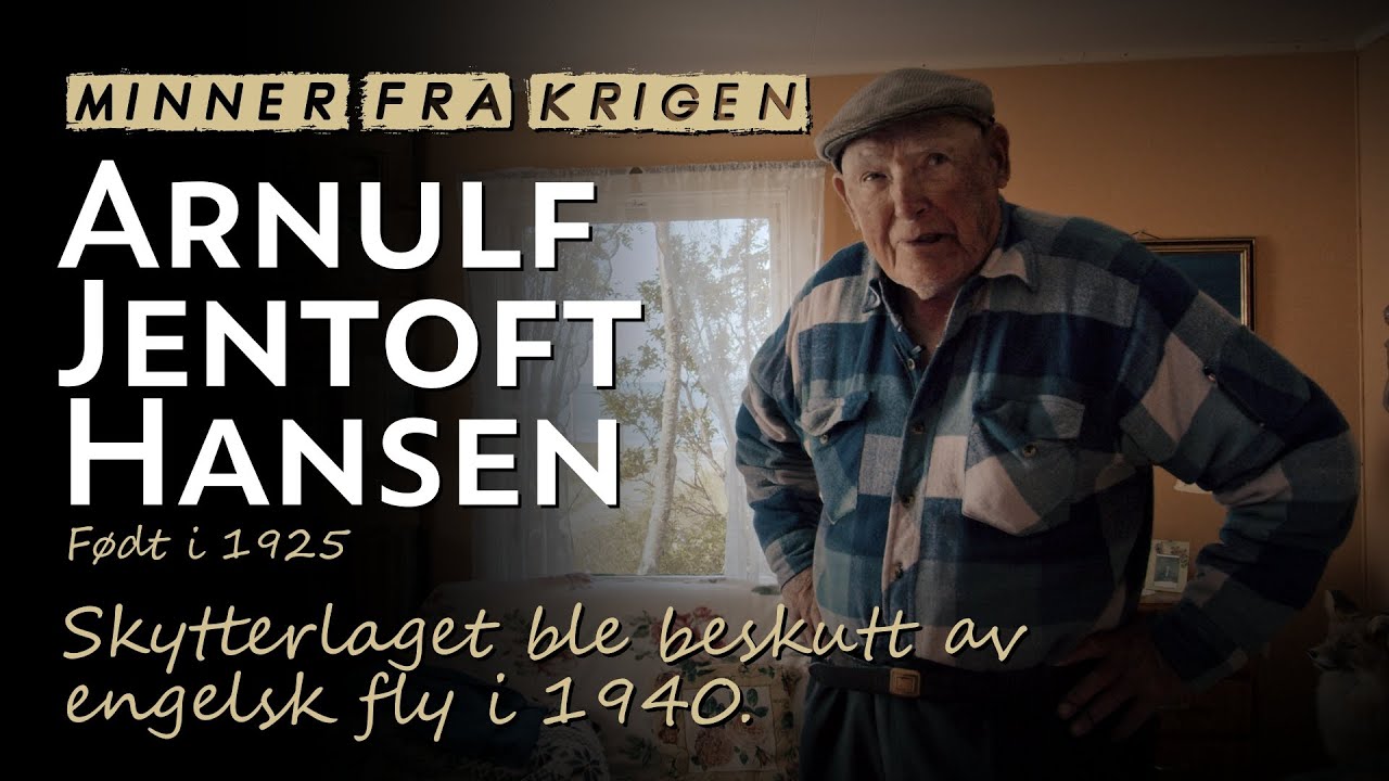 Minner fra krigen: Arnulf Jentoft Hansen og skytterlaget ble beskutt av engelsk fly i 1940