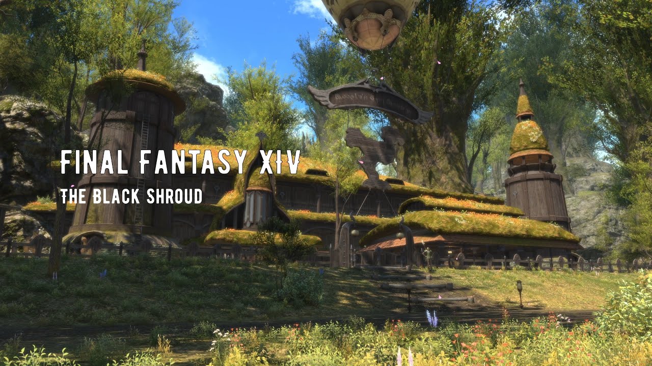 Final Fantasy XIV. Ambience and Music. The Black Shroud.🎶😴☁️🌳