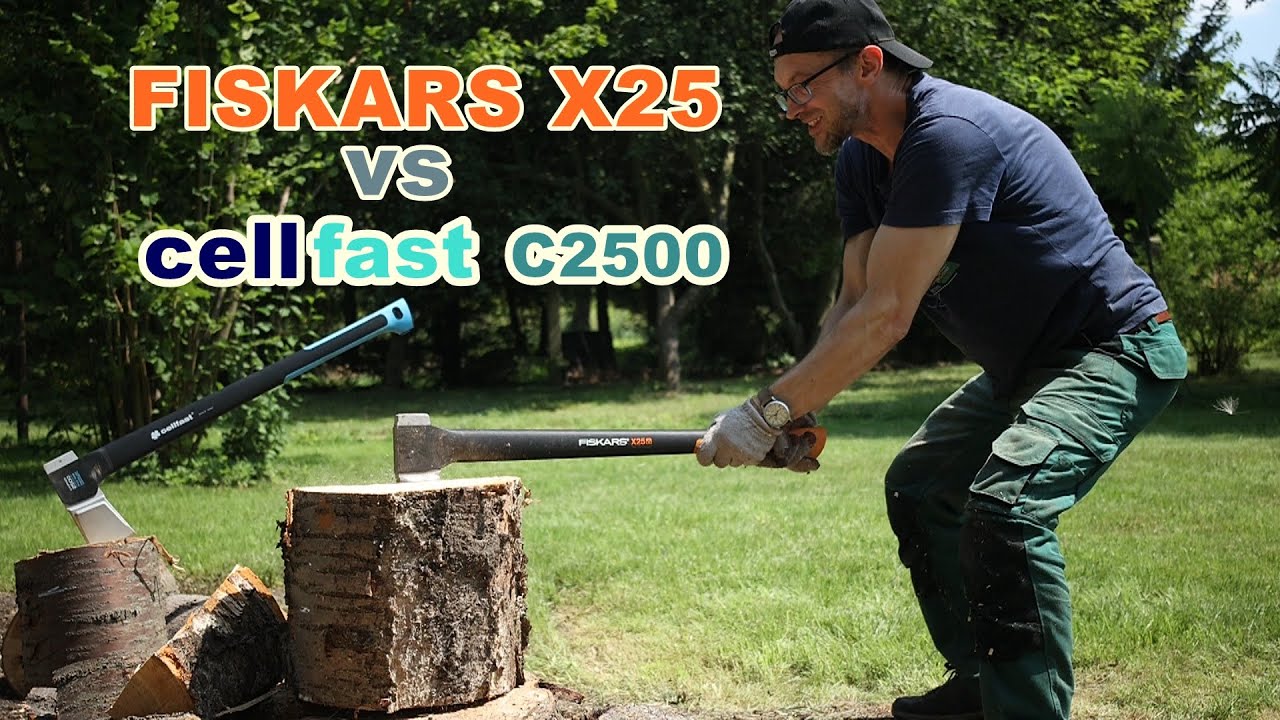 Fiskars X25 vs Cellfast C2500 Którą siekierę rozłupującą wybrać?