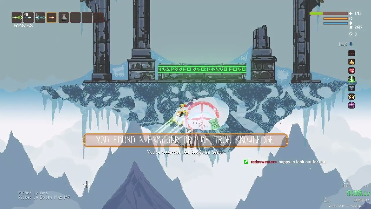 Noita 33 orbs speedrun 30:50 (random seed)