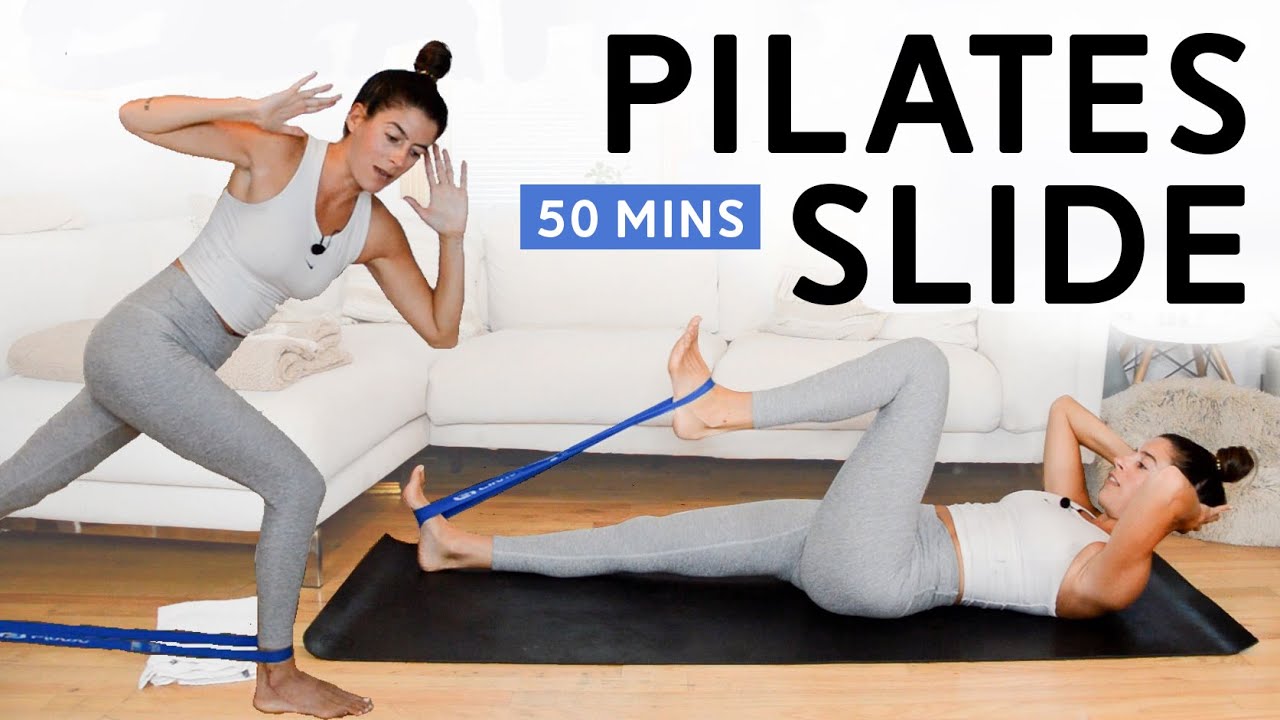 Pilates Slide Workout (50 Min Class) - Resistance Band Loop Slider Pilates