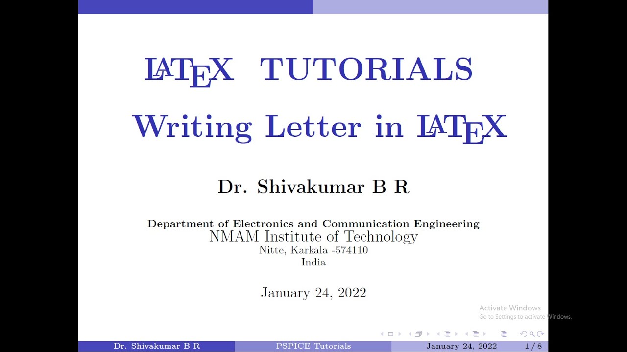 LaTeX Tutorial 3: Writing a Letter in LaTeX
