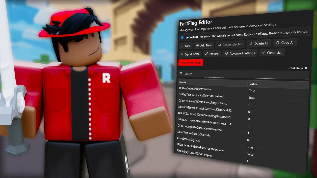 Trying Out The Best FAST FLAGS SETTINGS In Roblox Bedwars..