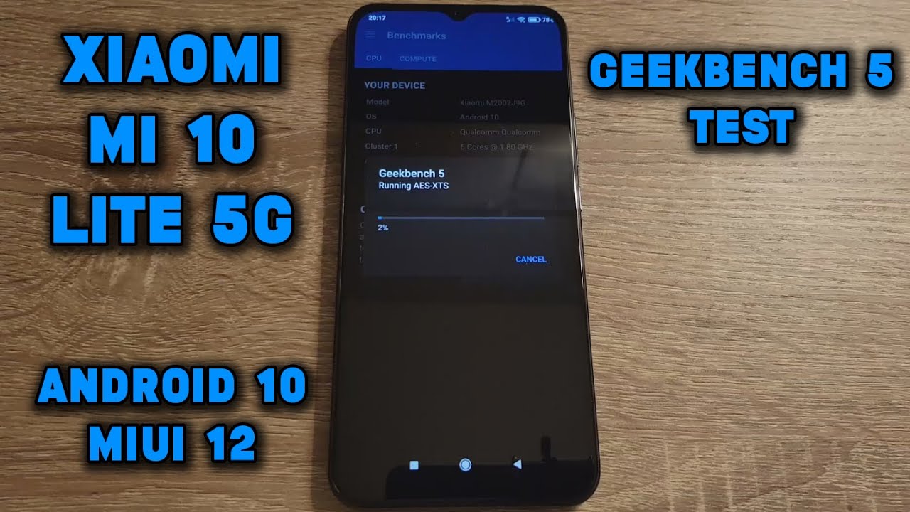 Xiaomi Mi 10 Lite 5G (SD 765G) - Android 10 (MIUI 12) - Geekbench 5 Test