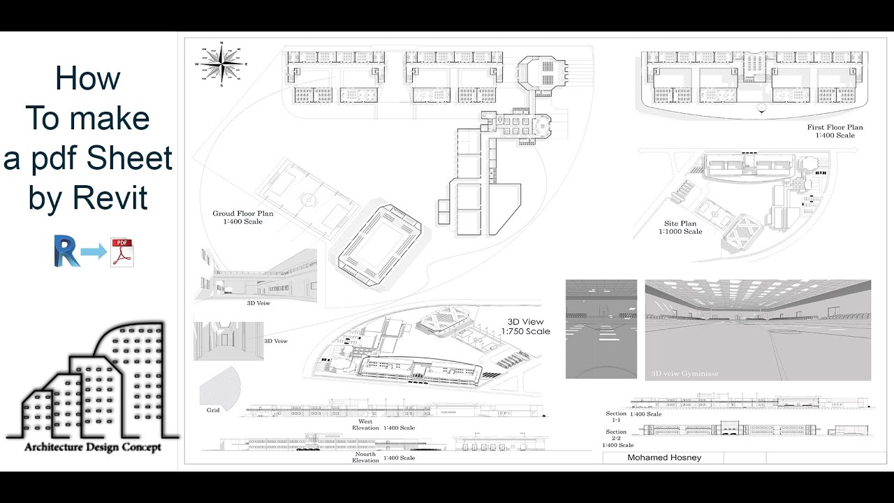طريقة استخراج اللوحات Pdf من برنامج الريفت و تجهيزها للطباعة How to Export Sheets from Revit to PDF