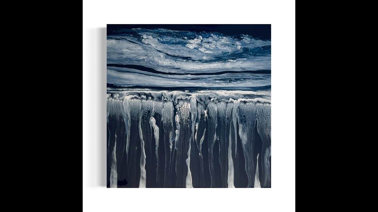 Niagara Swipe I love This Painting Acrylic Pour Painting, Flow Art, Fluid Art Technique,
