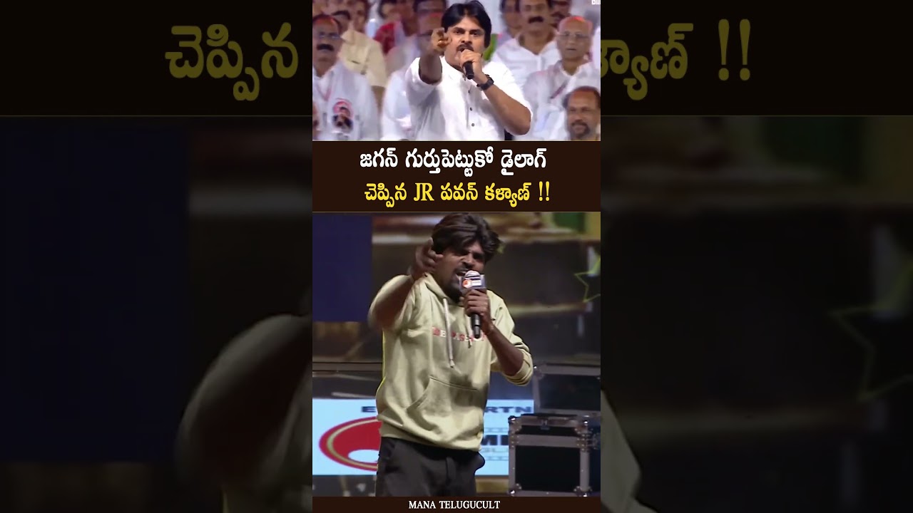 Jr Pawan Kalyan Said Jagan Gurthupetuko Dialogue @ Chiranjeevi Birthday Celebrations