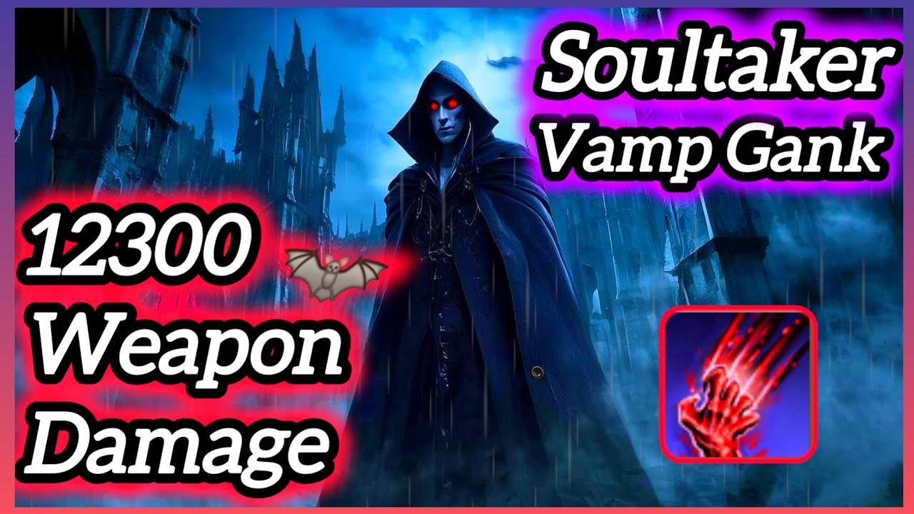 ESO 🦇12000 DAMAGE🫡 Soultaker Vamp Gank PvP Build Update 46 (2025)
