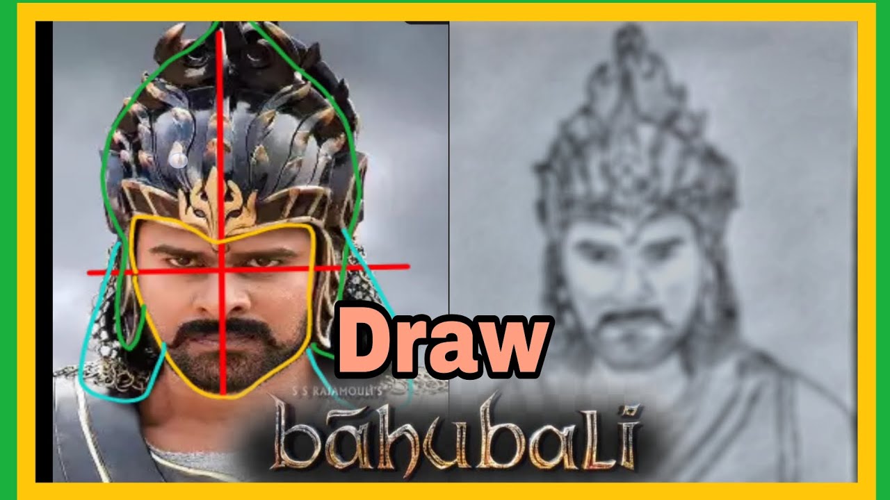 How to draw Baahubali Prabhas drawing | Bhahubali re-release 