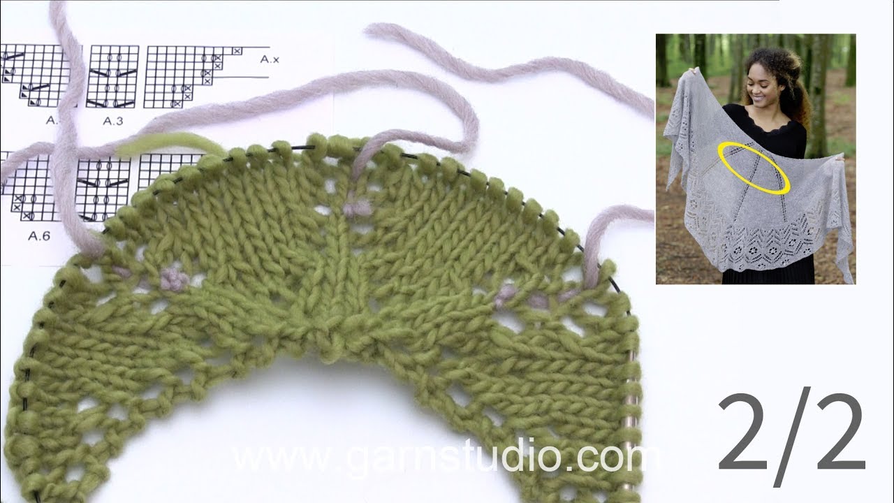 How to work A.2 – A.6 to the shawl in DROPS 181-4