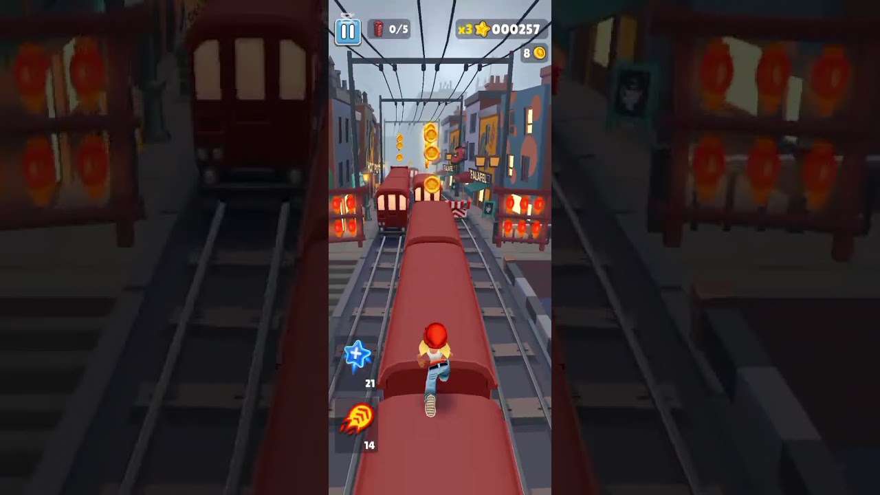 Играем Subway Surfers мини видео 14 часть
