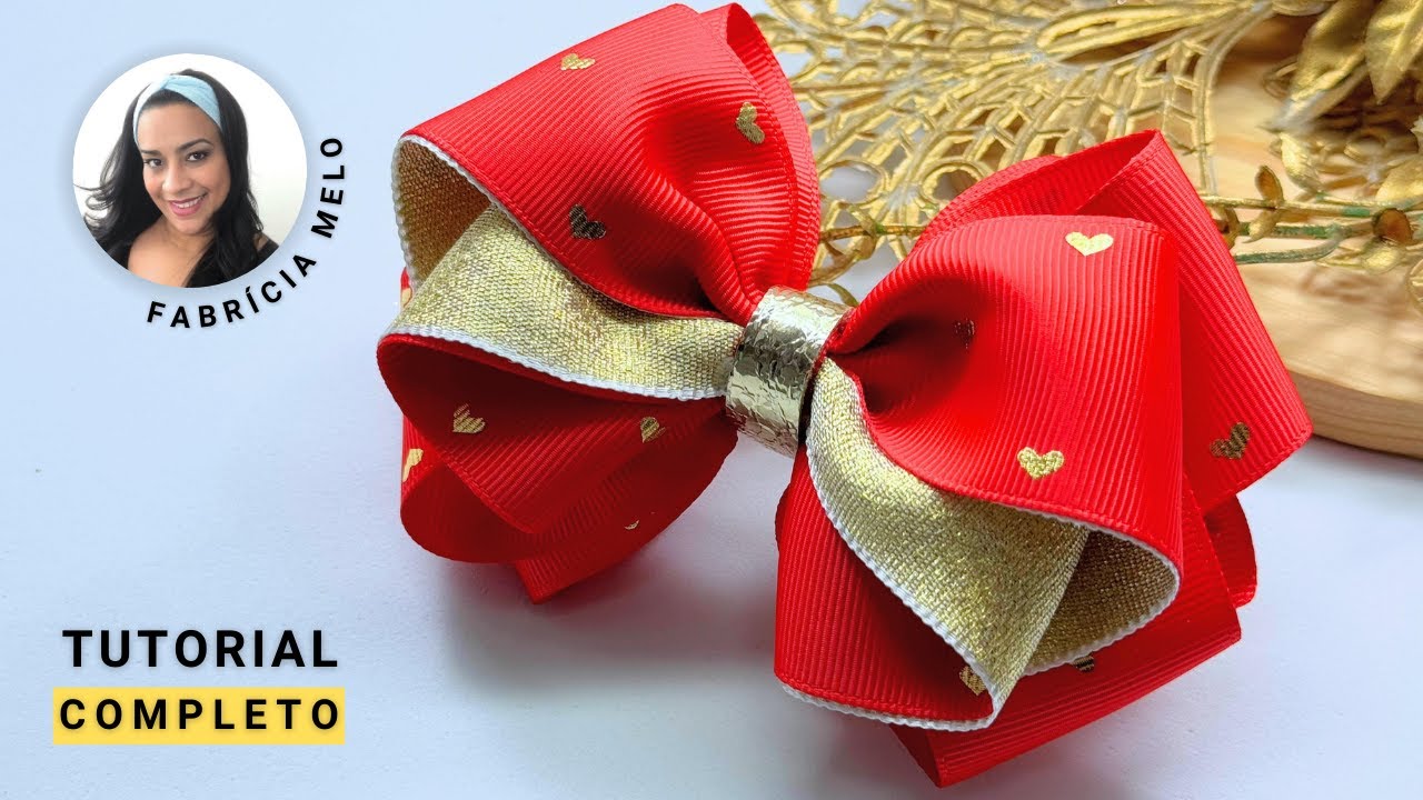 Laço Sheila Luxo Natal passo a passo #pap #papdelaços #luxo #laçoluxo