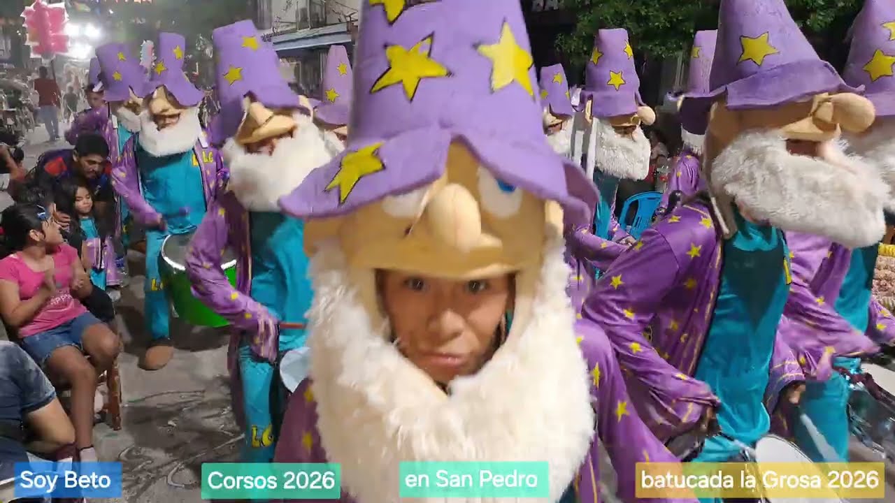 Batucada La Grosa 2026!! Noche 5 de corsos en san pedro.