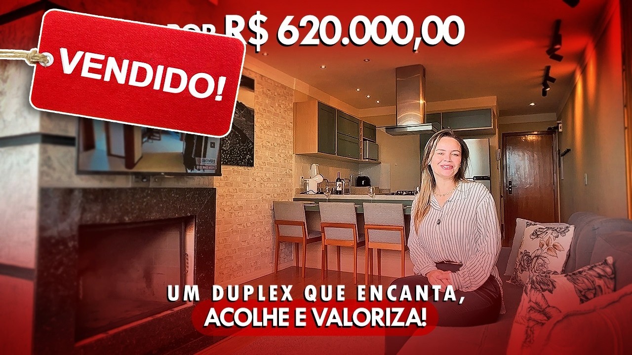 🍁 Há imóveis que simplesmente existem — e há aqueles que despertam sensações. Duplex todo mobiliado 
