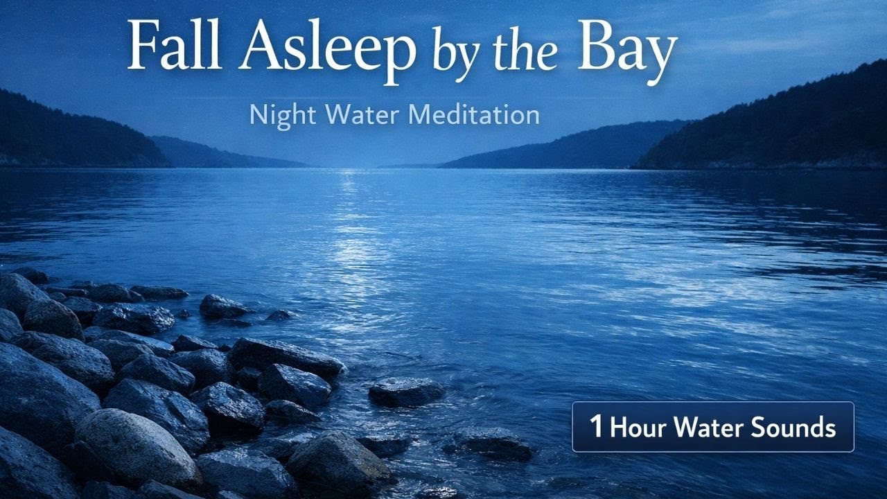 Fall Asleep by the Bay — Night Water Meditation + 1 Hour Ocean Sounds