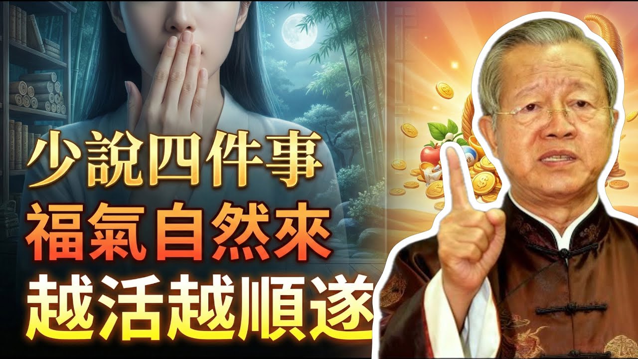 少透露這4件事情，妳的福氣會越來越多！#曾仕強 #易經 #人生智慧 #命理 #國學 #正能量 #守口如瓶 #福報 #修身養性 #為人處世 #陰德 #轉運 #九紫離火運 #心靈成長