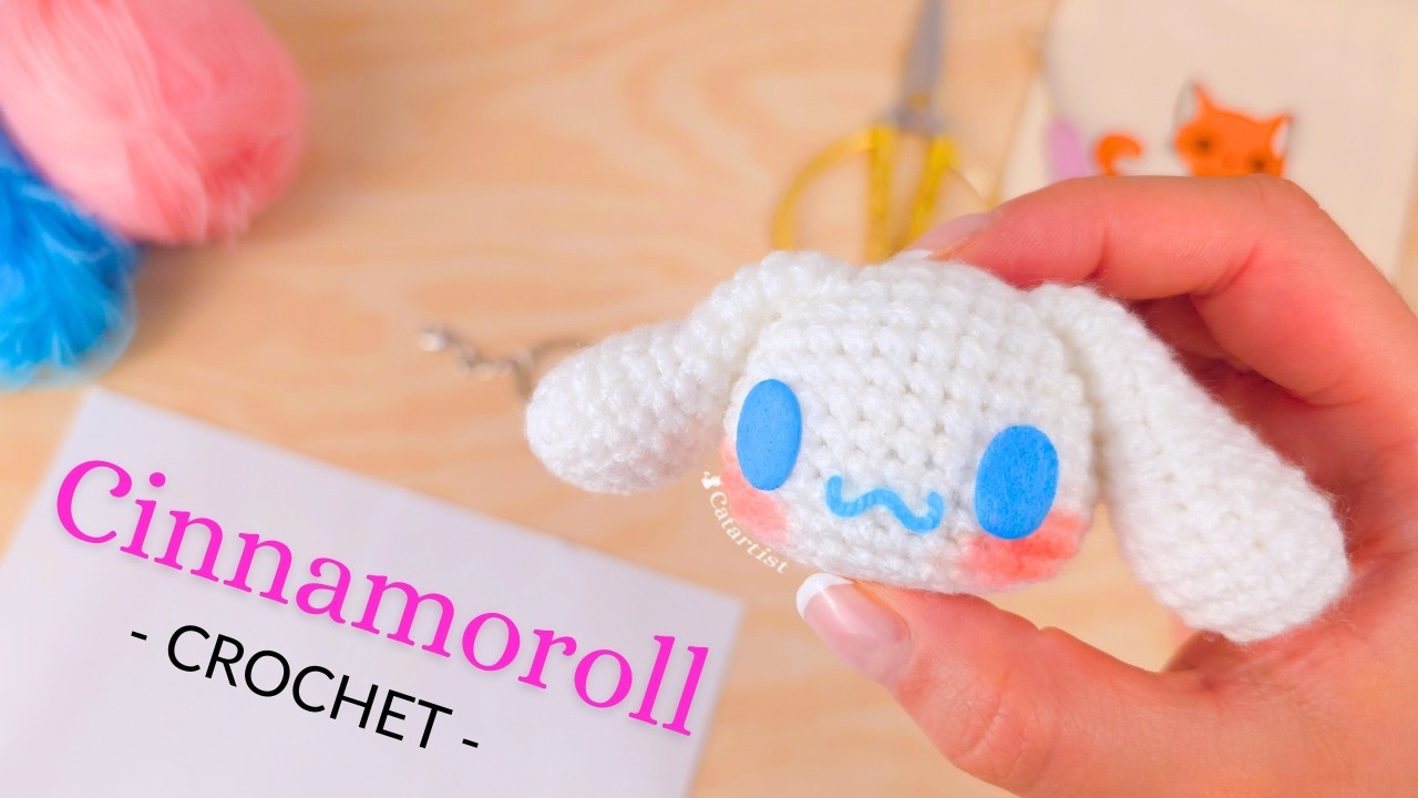😍🩵 Cinnamoroll Amigurumi Llavero - Crochet Tutorial Paso a paso - PRINCIPIANTES