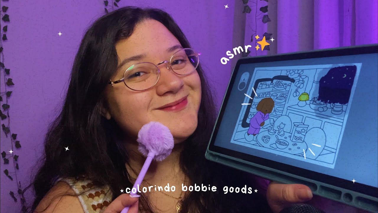 ASMR | colorindo BOBBIE GOODS 🧸🎨 (pintura relaxante, conversinha)
