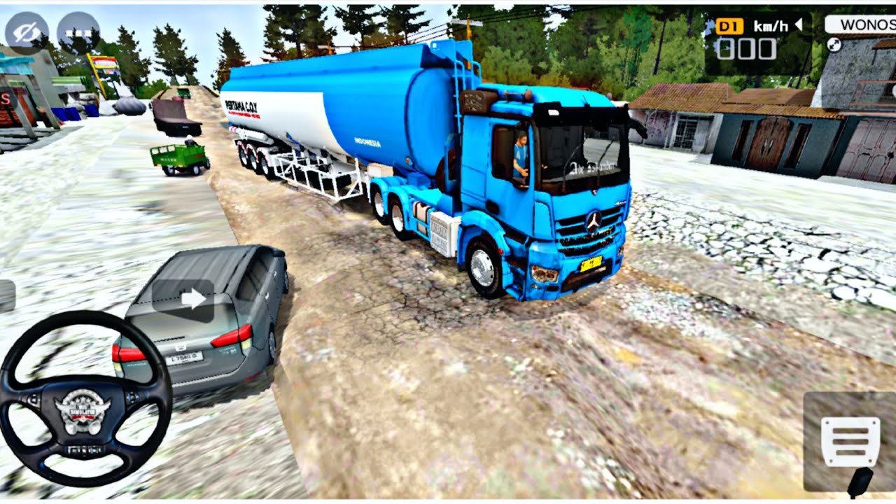 Marcy Arocs oil tanker transport fuel in bus simulator indonesia #dumper #bussid | rokygamer2.1 