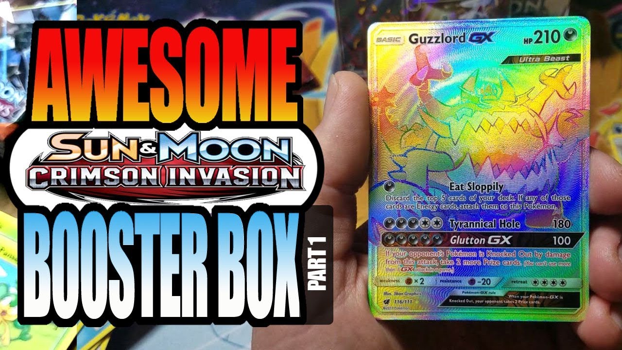AMAZING PULLS FROM A CRIMSON INVASION BOOSTER BOX PART 1 of 2 - POKEMON UNWRAPPED