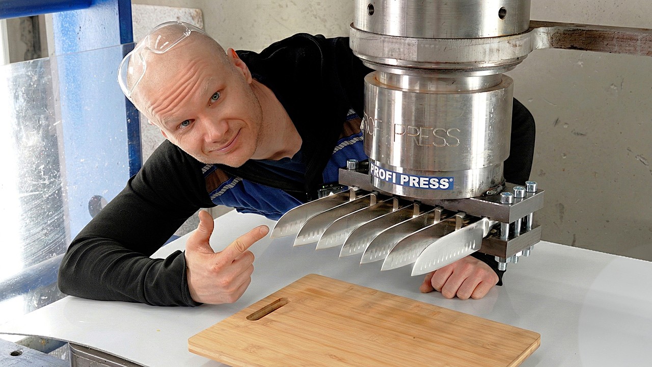 We Mounted 7 Knives Under a 300 Ton Press