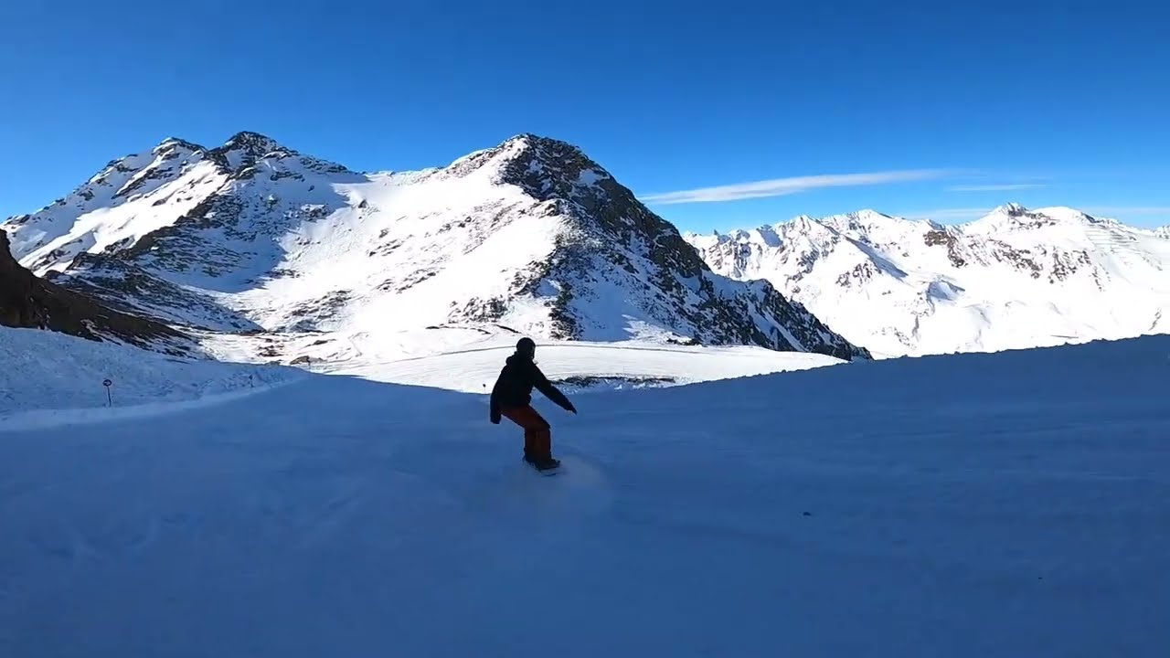 Snowboarding Solden Tyrol Gaislachkogel 007 to base