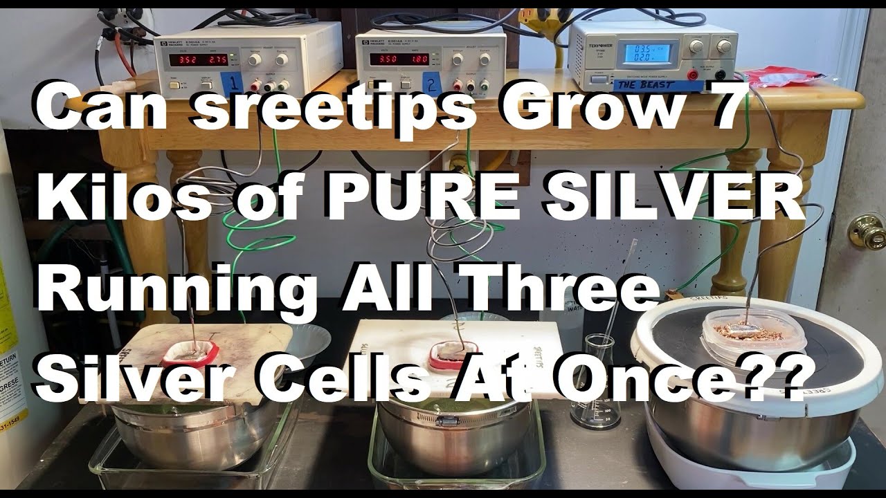Electrolytic Silver Cells Running All Three Simultaniously