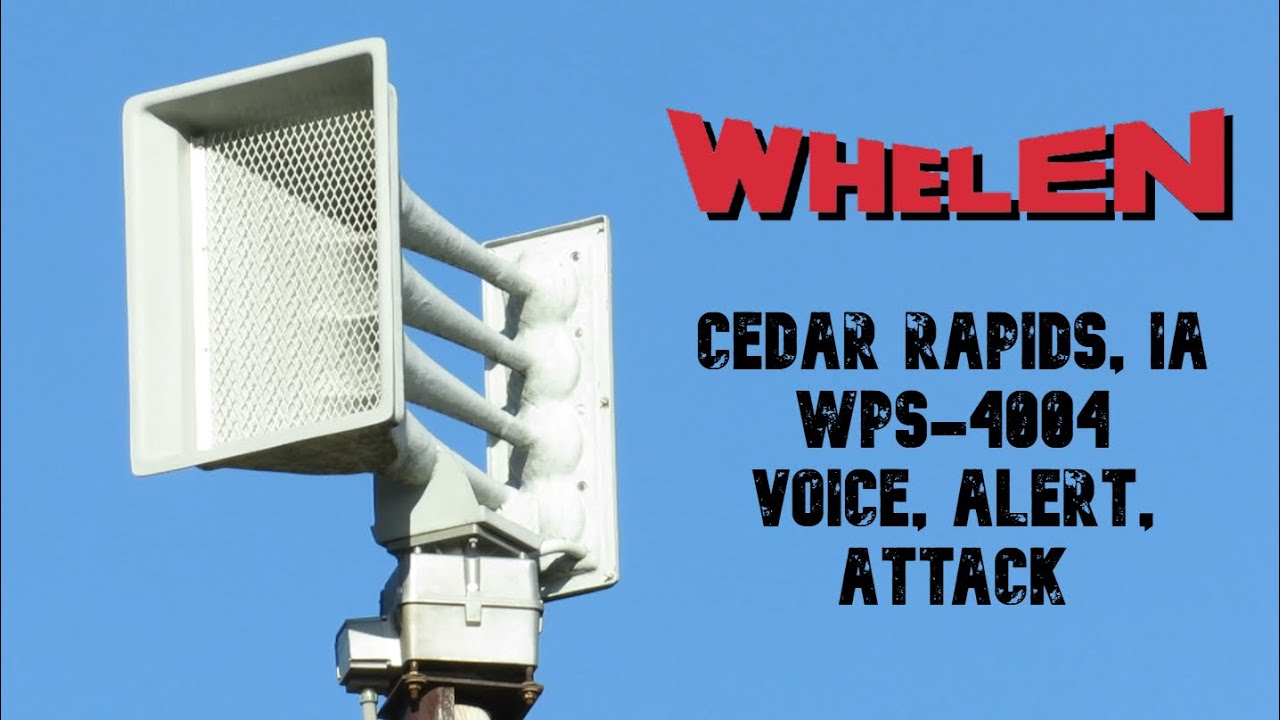 Whelen WPS-4004 Siren Test - Voice, Alert, & Attack - Cedar Rapids, Iowa