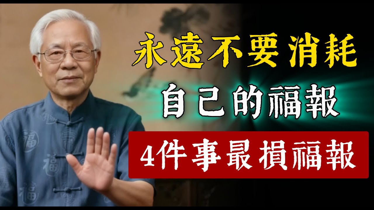 永遠不要消耗自己的福報！這4個壞習慣，正在悄悄偷走你的福報。