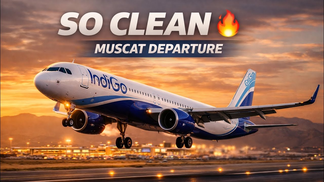 This IndiGo A321neo Departure Looks TOO Smooth 😮 | Muscat Airport