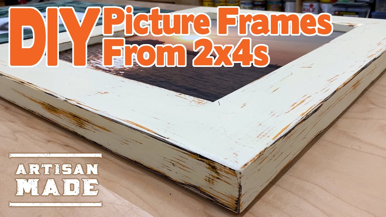 Как сделать рамку для картины из доски 2x4 / Рамка из состаренного холста своими руками / Столярн...