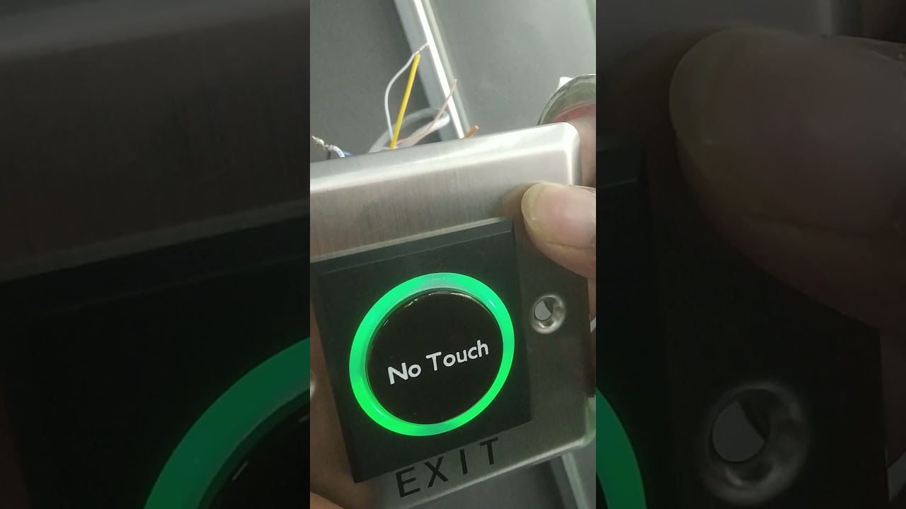 No Touch Exit Button connection with access control machine