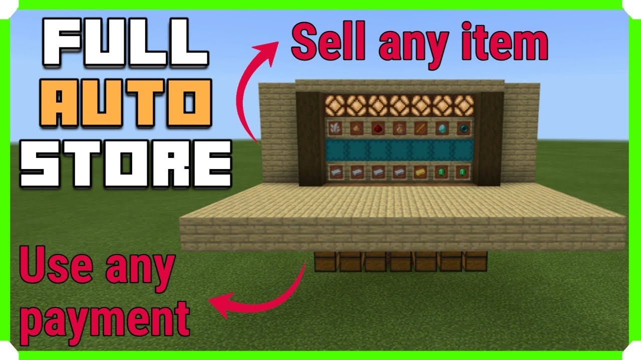 How To Build An Automatic Store In Minecraft Bedrock Edition | #Minecraft #1man1game
