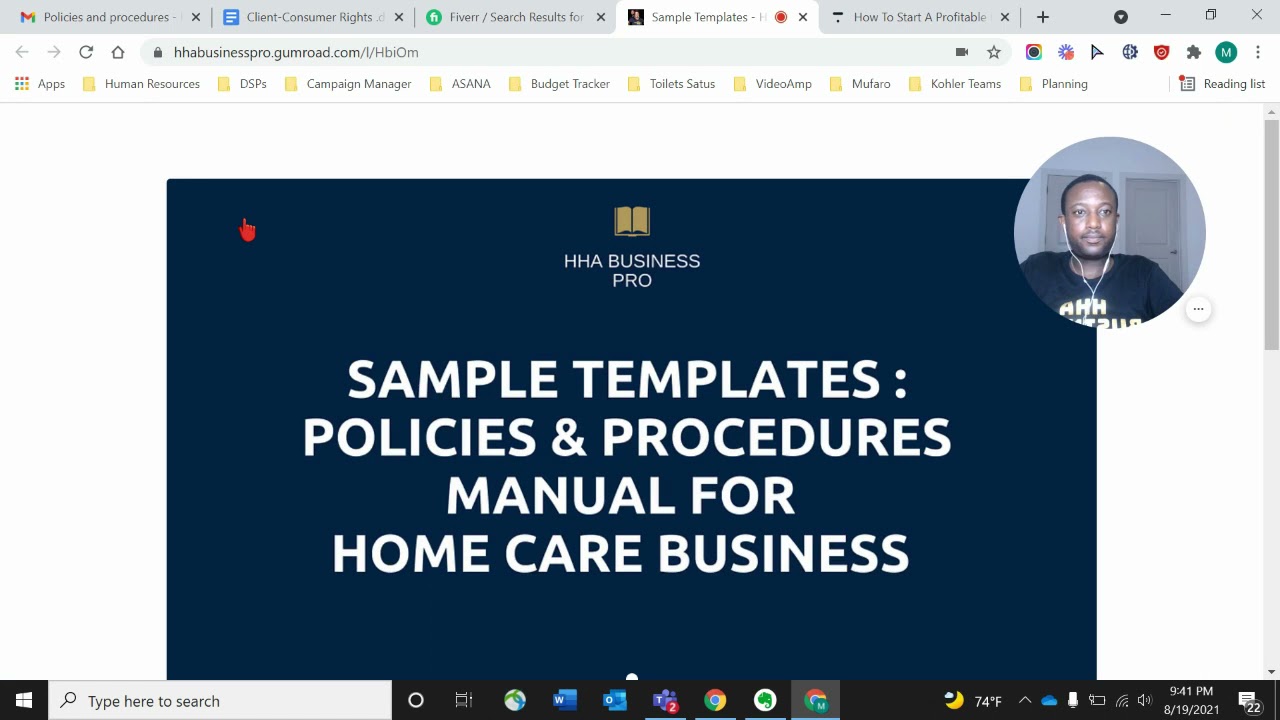 Home Care Business | Policies & Procedures Manual | Sample Templates | Detailed Preview