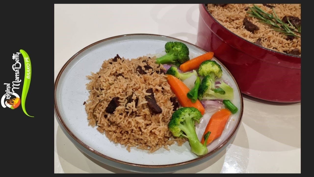 Delicious Lamb Rice Recipe served with vegetable sauce, Simply Delish
