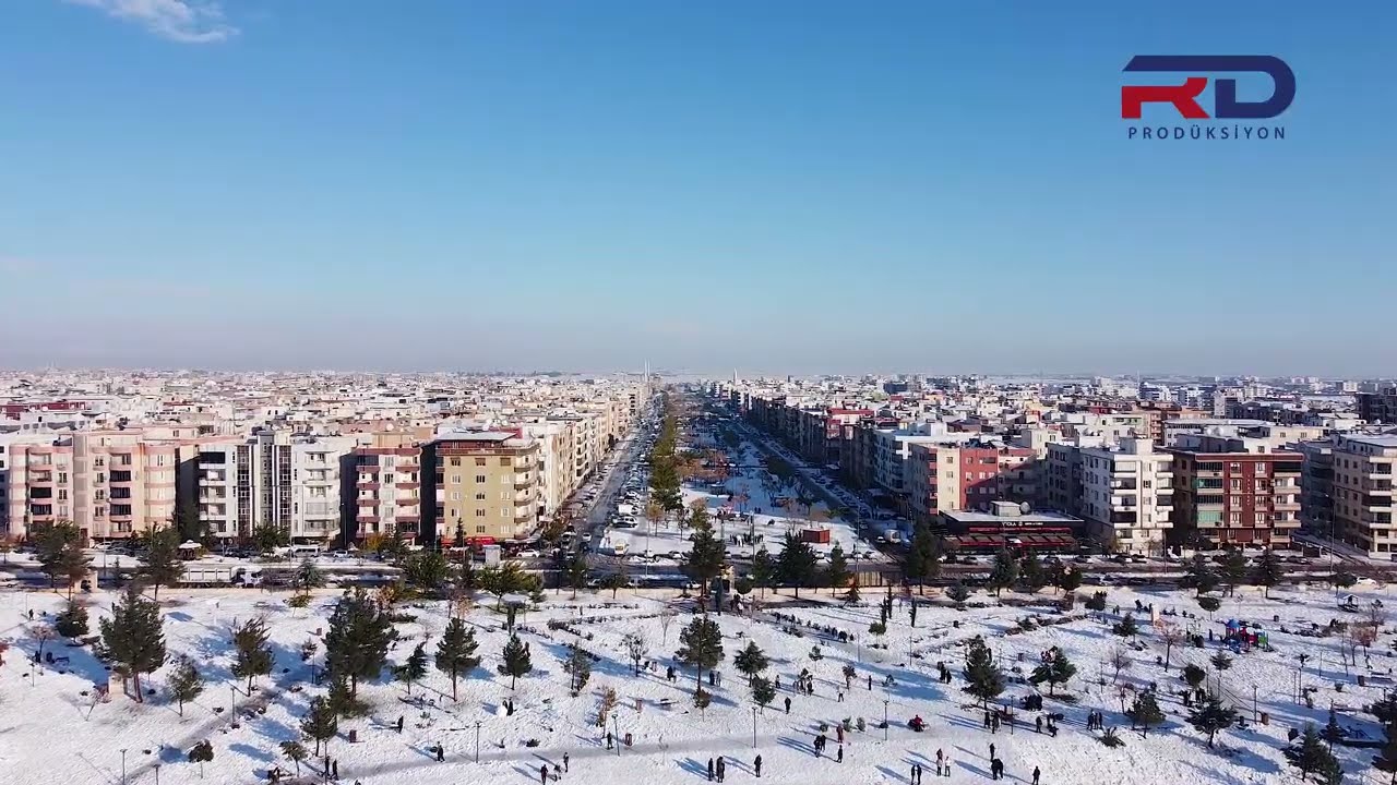 Viranşehir Kar Yağışı Karlı Gün Dron Çekimi
