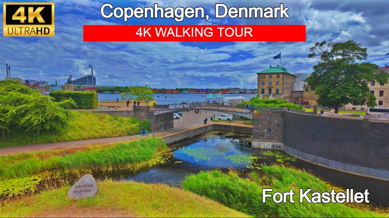 [4K] Copenhagen, Denmark - Kastellet Fortress Walking Tour | 4K Scenic Walk