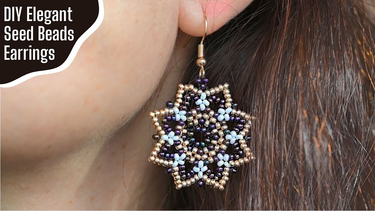 Elegant Starry Beaded Earrings - Tutorial