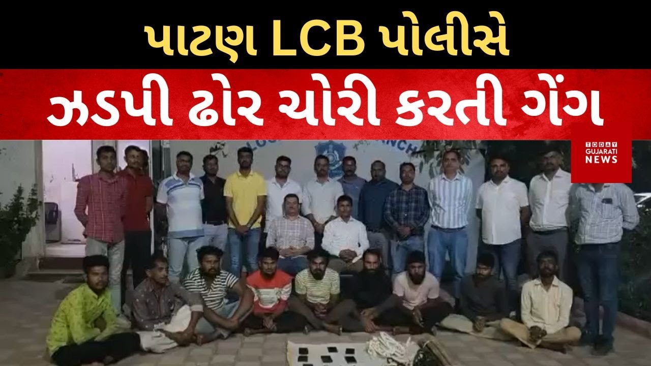 પાટણ LCB પોલીસે ઝડપી ઢોર ચોરી કરતી ગેંગ..