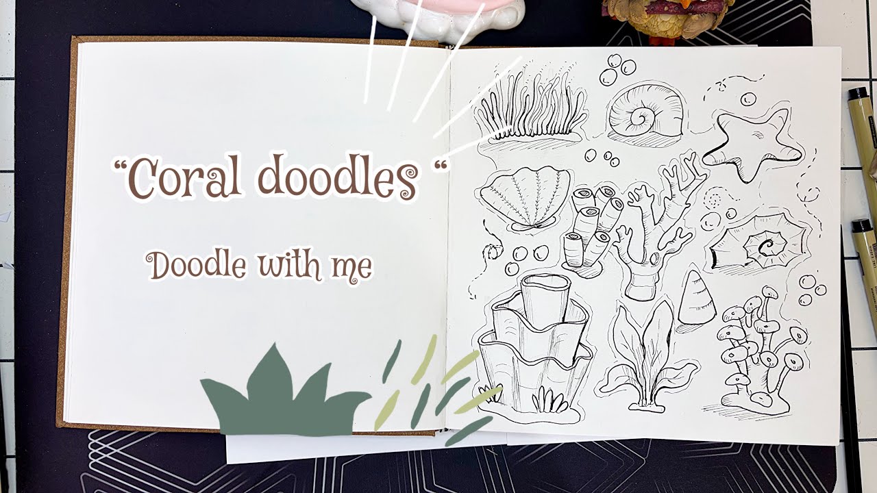 Doodle day43 |Coral Doodle Drawing | Easy Ocean Doodle Art for Beginners